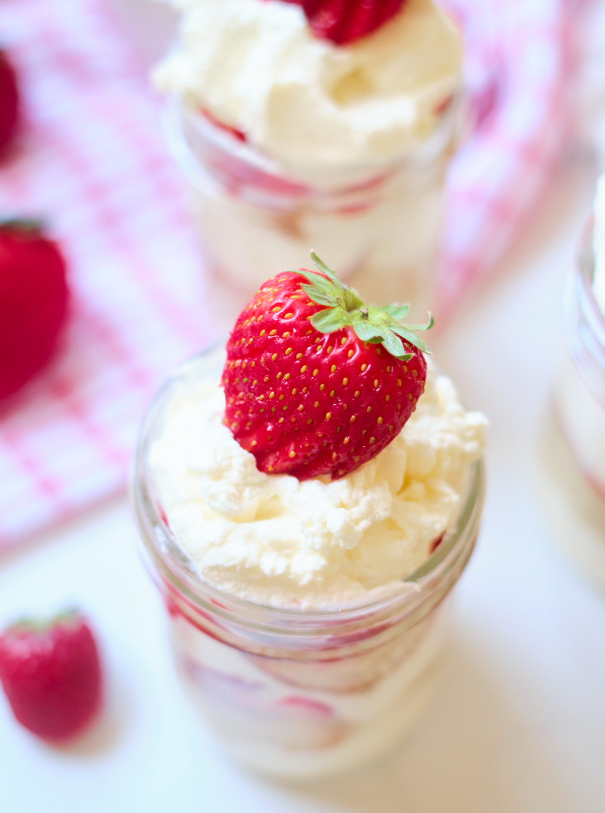 strawberry shortcake in a jar