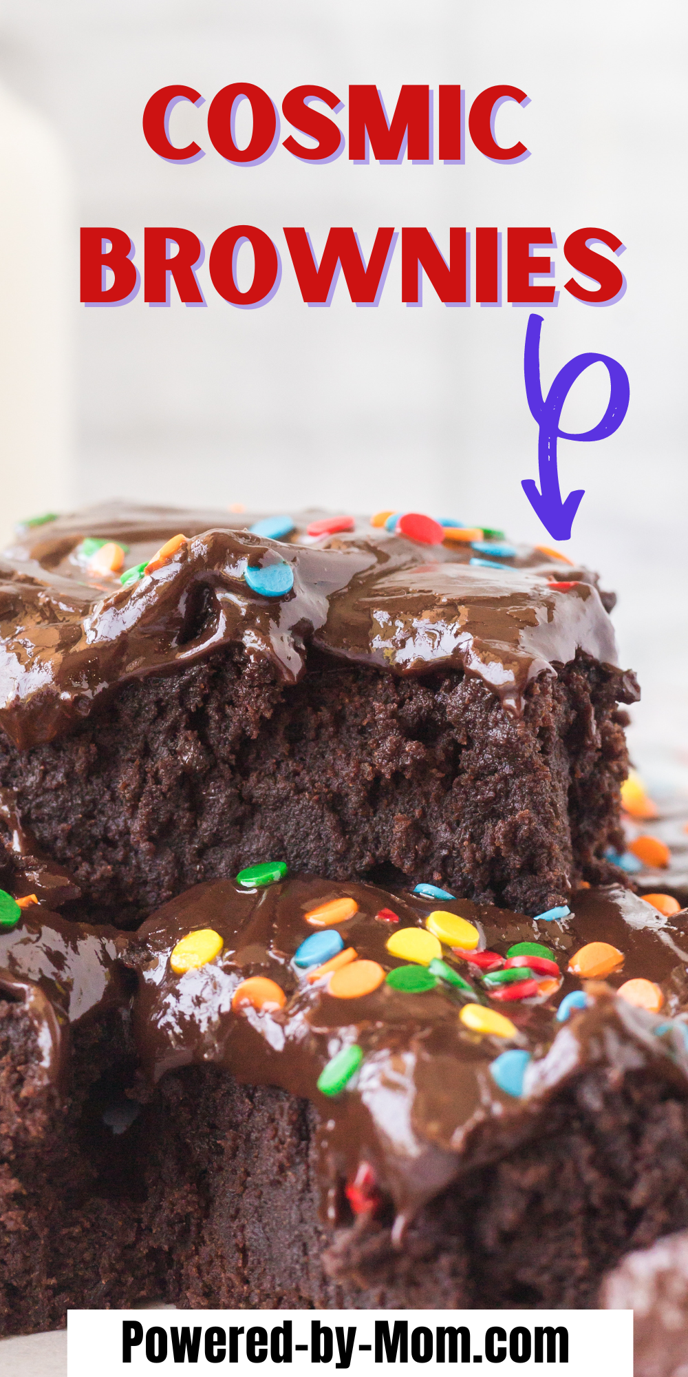 Copycat homemade Cosmic Brownie Recipe that gives you thick, ultra-rich fudgy, chewy brownies which taste better than store-bought. Get the recipe now.