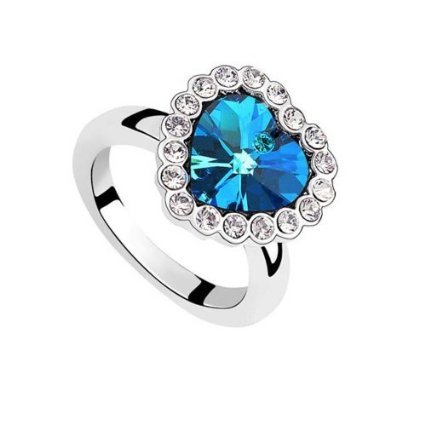 blue heart ring