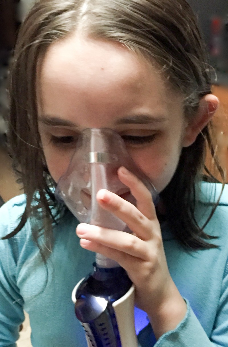 Mypurmist sinus steam inhaler used by my daughter