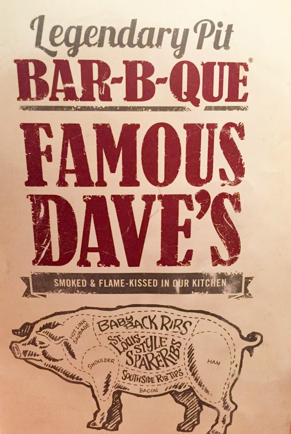 Famous Dave's menu