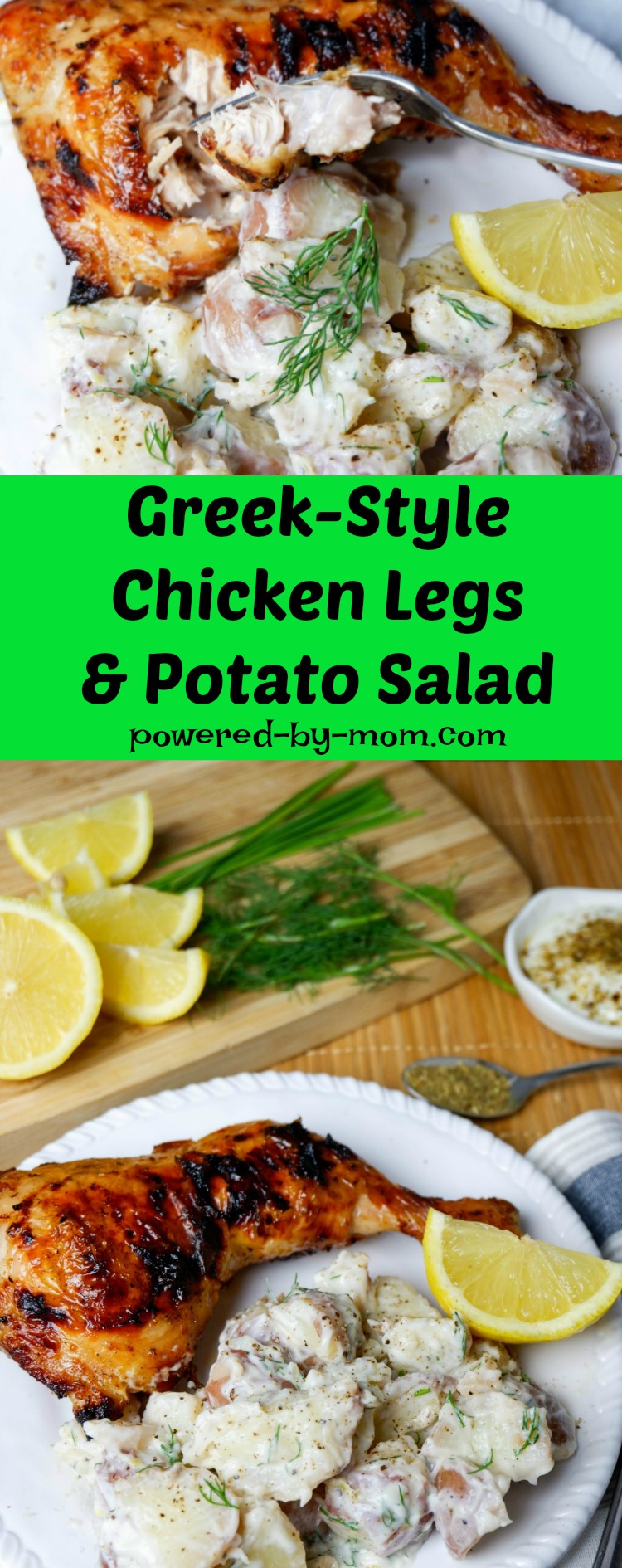 Greek-Style Chicken Legs and Potato Salad Recipe