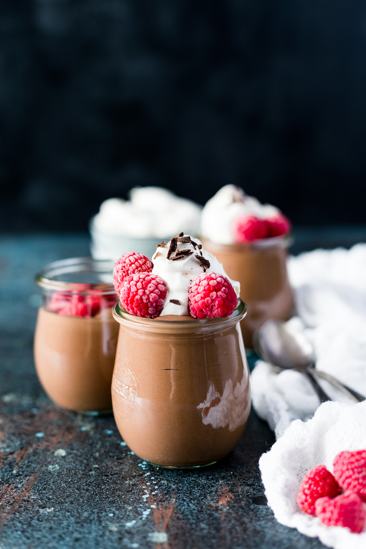 3 Ingredient Vegan Chocolate Mousse with Coconut Whipped Cream