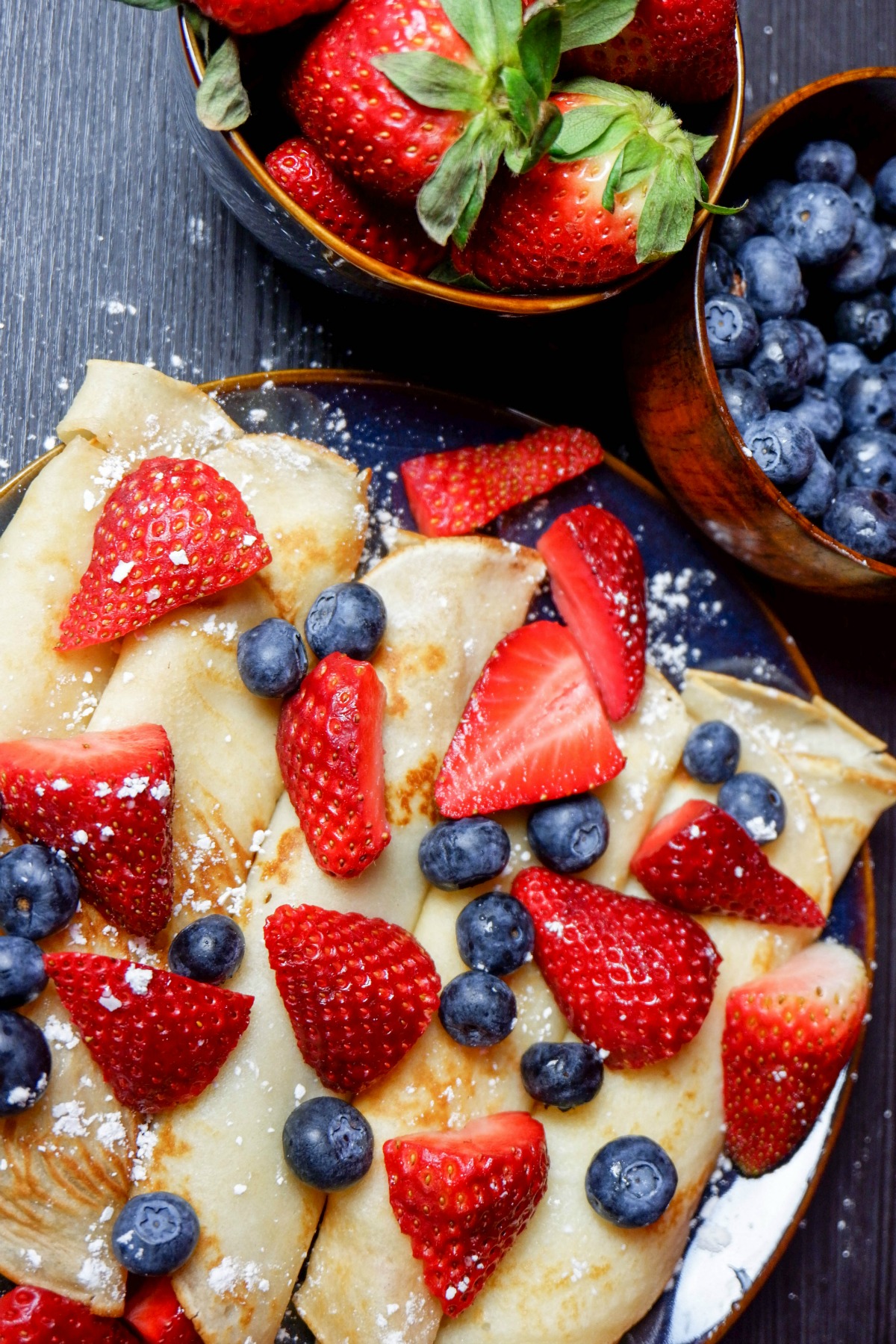 Crepes are delicious to serve for dessert, breakfast or special occasions. 