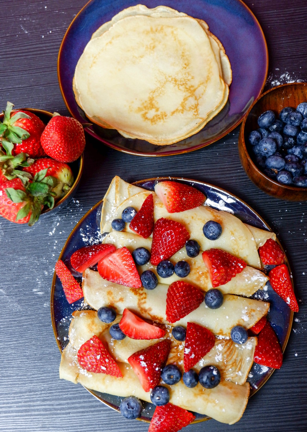 Crepes are delicious to serve for dessert, breakfast or special occasions. Even dinner for savory crepes!