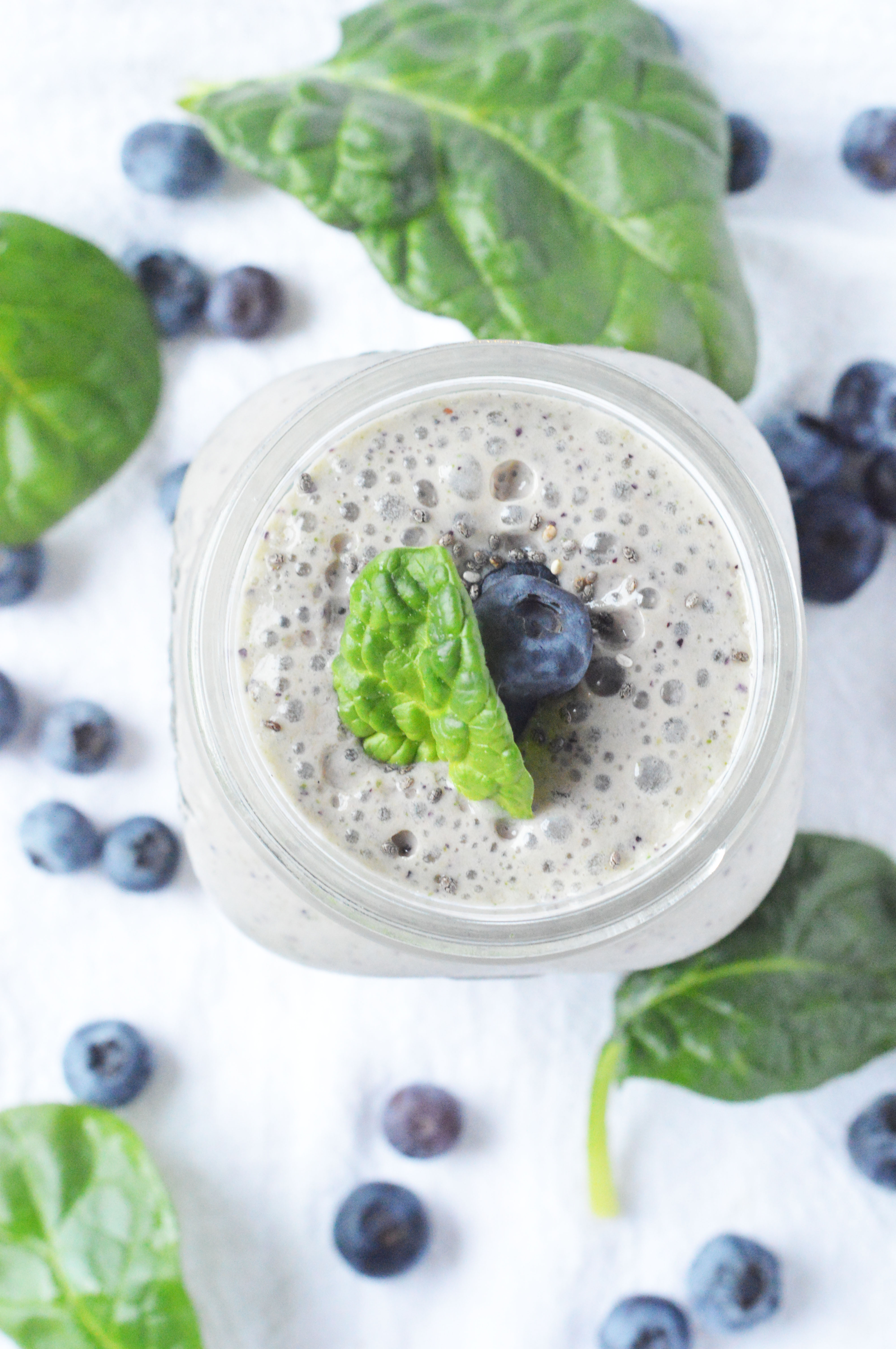Blueberry Spinach Smoothie oh so yummy you forget it's healthy