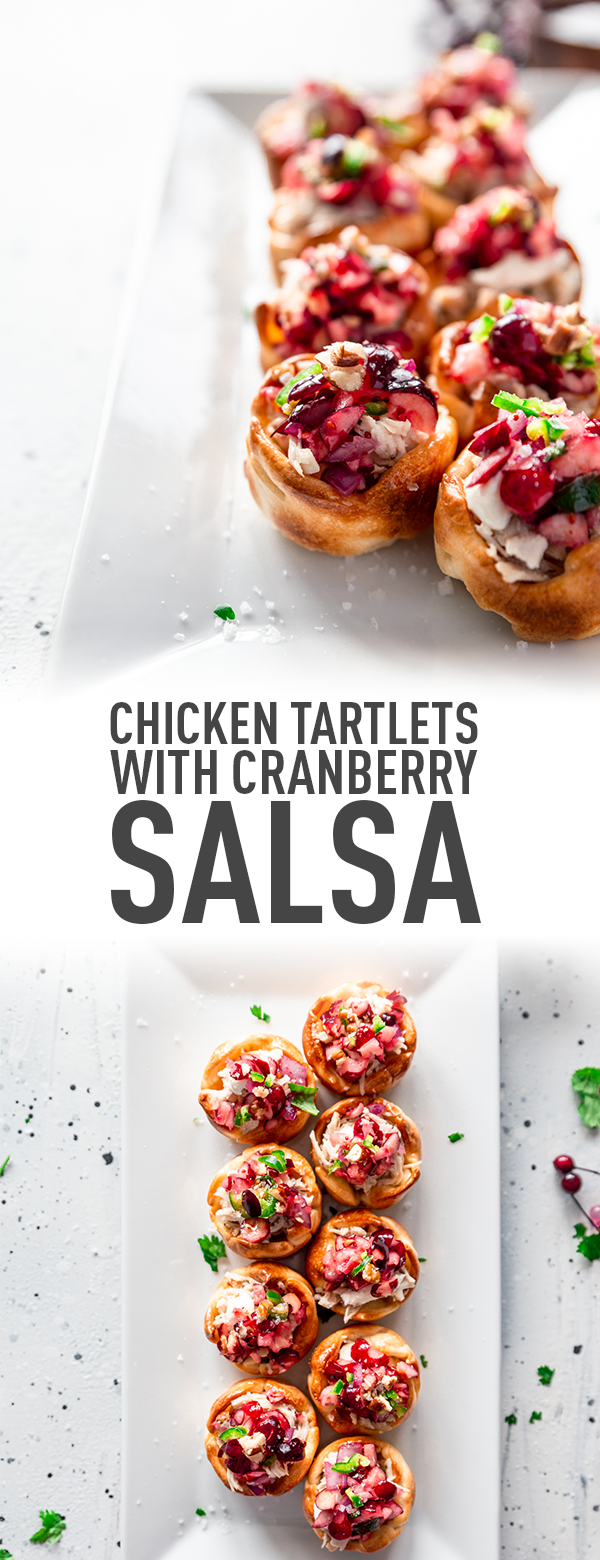 chicken appetizer chicken tartlets cream cheese cranberry salsa