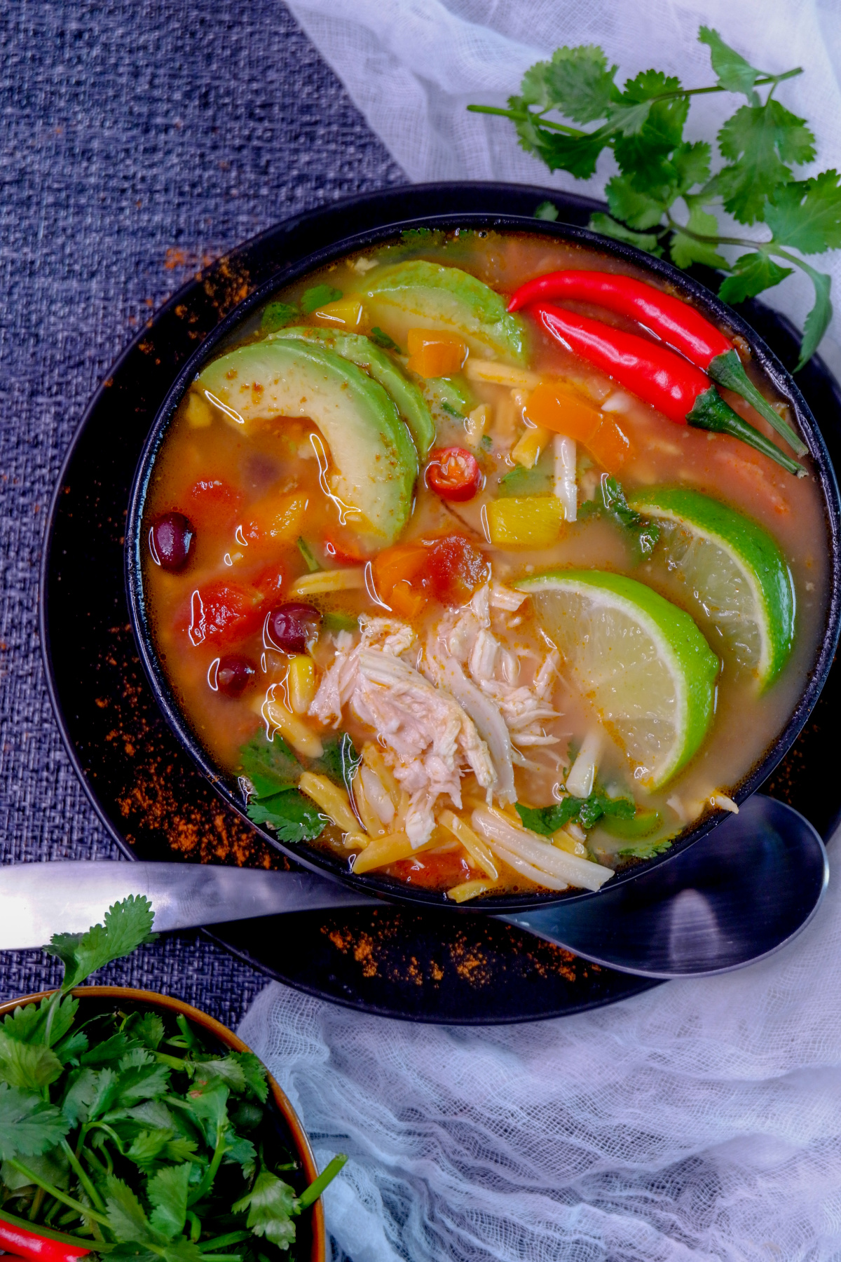 This Instant Pot Chicken Tortilla Soup is a perfect comfort food meal that comes together in minutes using your electric pressure cooker with amazing authentic flavours!