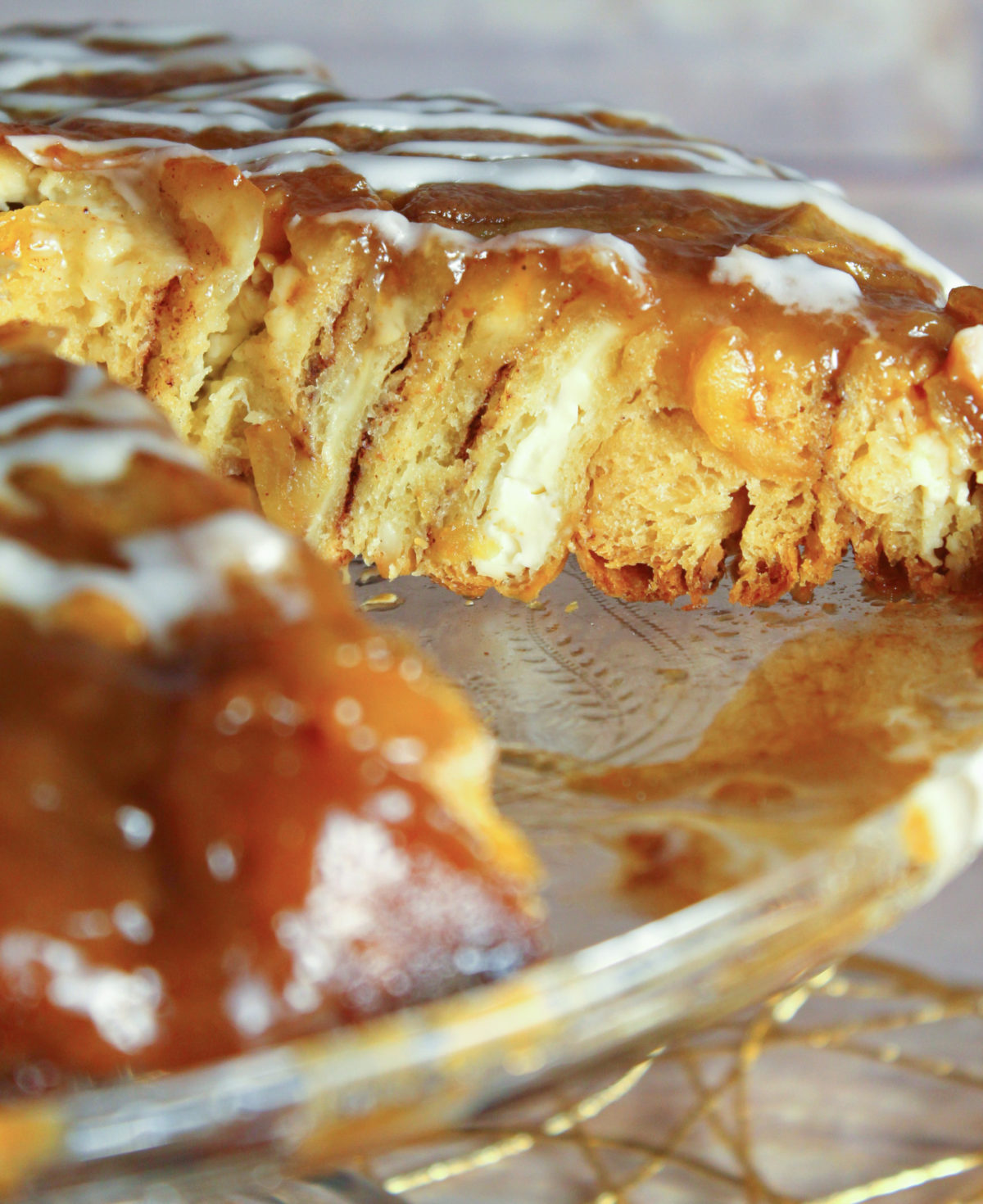 Apple Cinnamon Crescent Rolls with Dulce de Leche