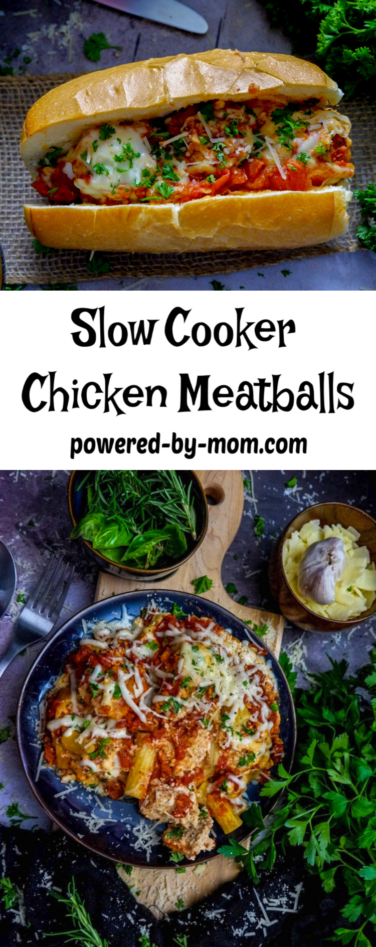 Make Slow Cooker Chicken Meatballs Recipe as a wonderful healthy and versatile option for your meal plan. Serve alone or with pasta or you can make a meatball sandwich! #chicken #chickenmeatballs #slowcooker #crockpot #crockpotchicken #crockpotmeatballs #slowcookermeatballs #slowcookerpastabake #pasta #pastabake #dinner #crockpotdinner #slowcookerdinner