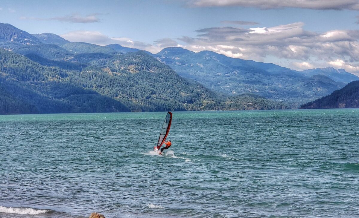 windsurfer Harrison Lake