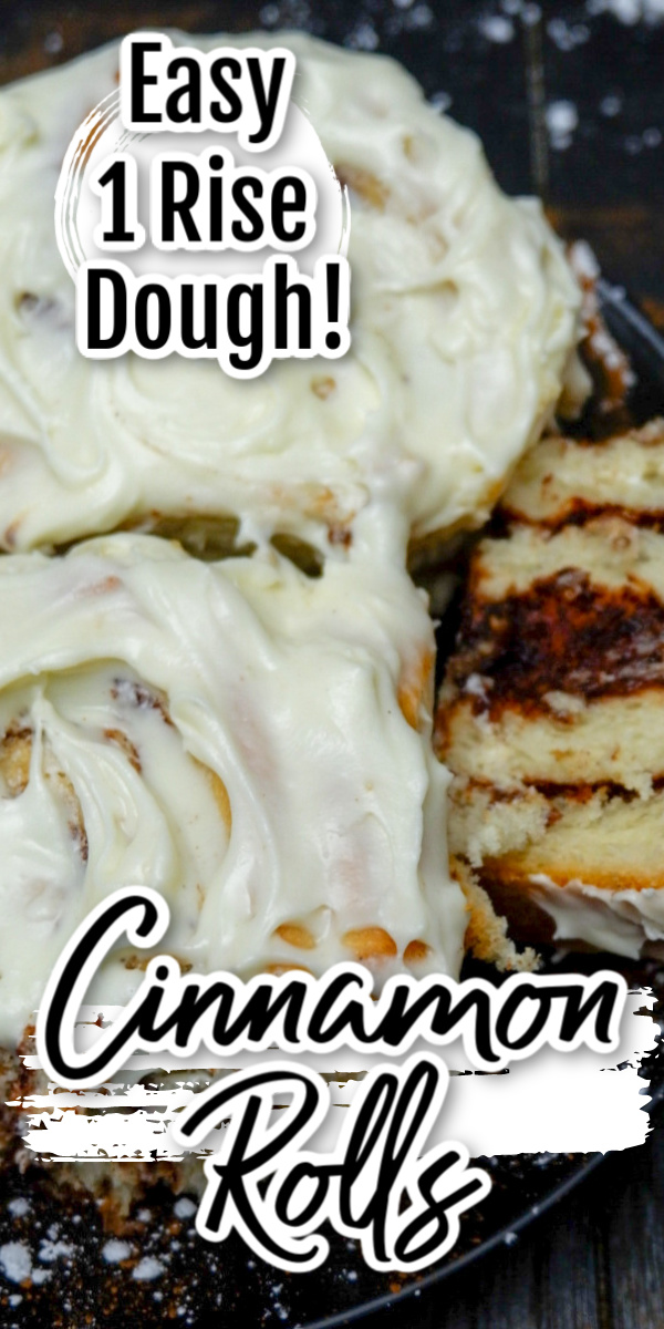 Make this Cream Cheese Cinnamon Roll Recipe for a surprise treat your family will love! Cinnamon sugar in soft rolls topped with homemade cream cheese icing! To save time so you can eat this scrumptious treat even quicker we've cut out some of the waiting time and went the quick rise bread route, so you only have one "rise" to wait on.