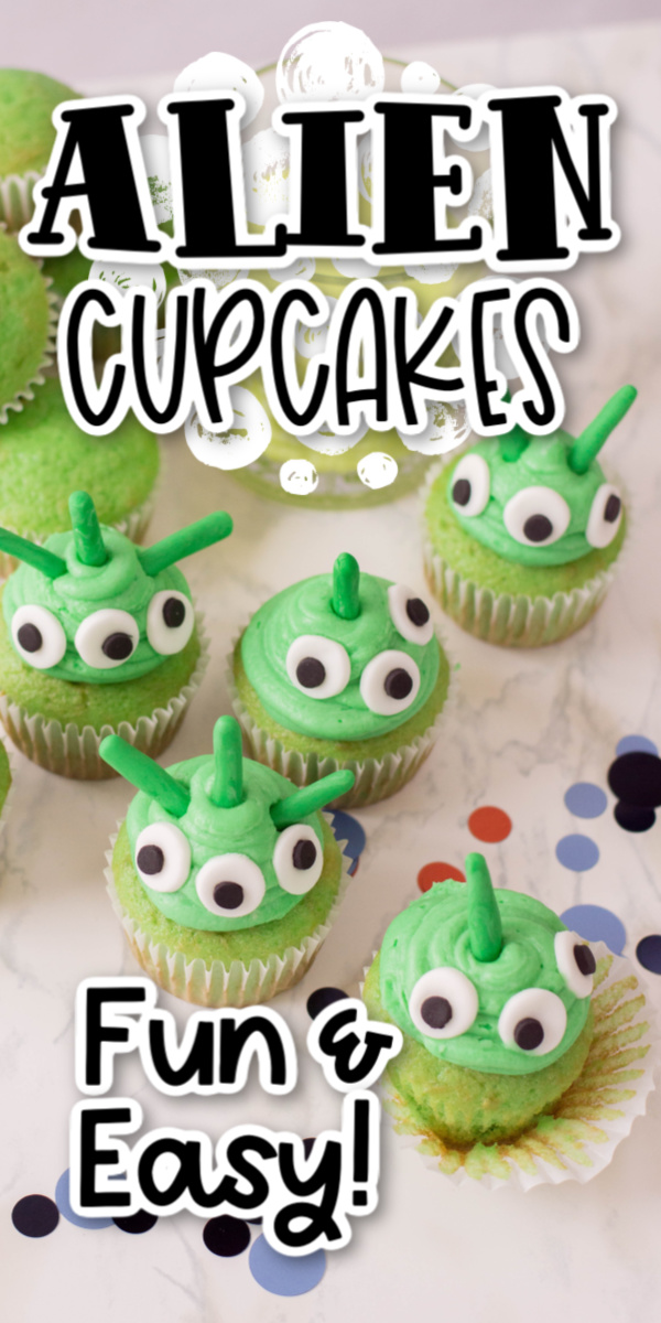 Alien Cupcakes Recipe Alien Cupcakes are the perfect upgrade on a basic cake mix that you can make with kids! A fun treat that is as easy to make as it is delicious!