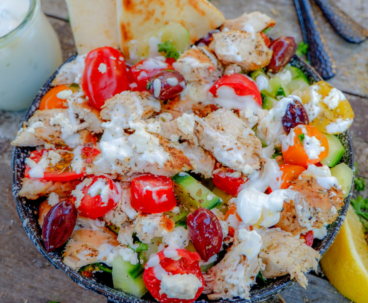 grilled Greek chicken salad
