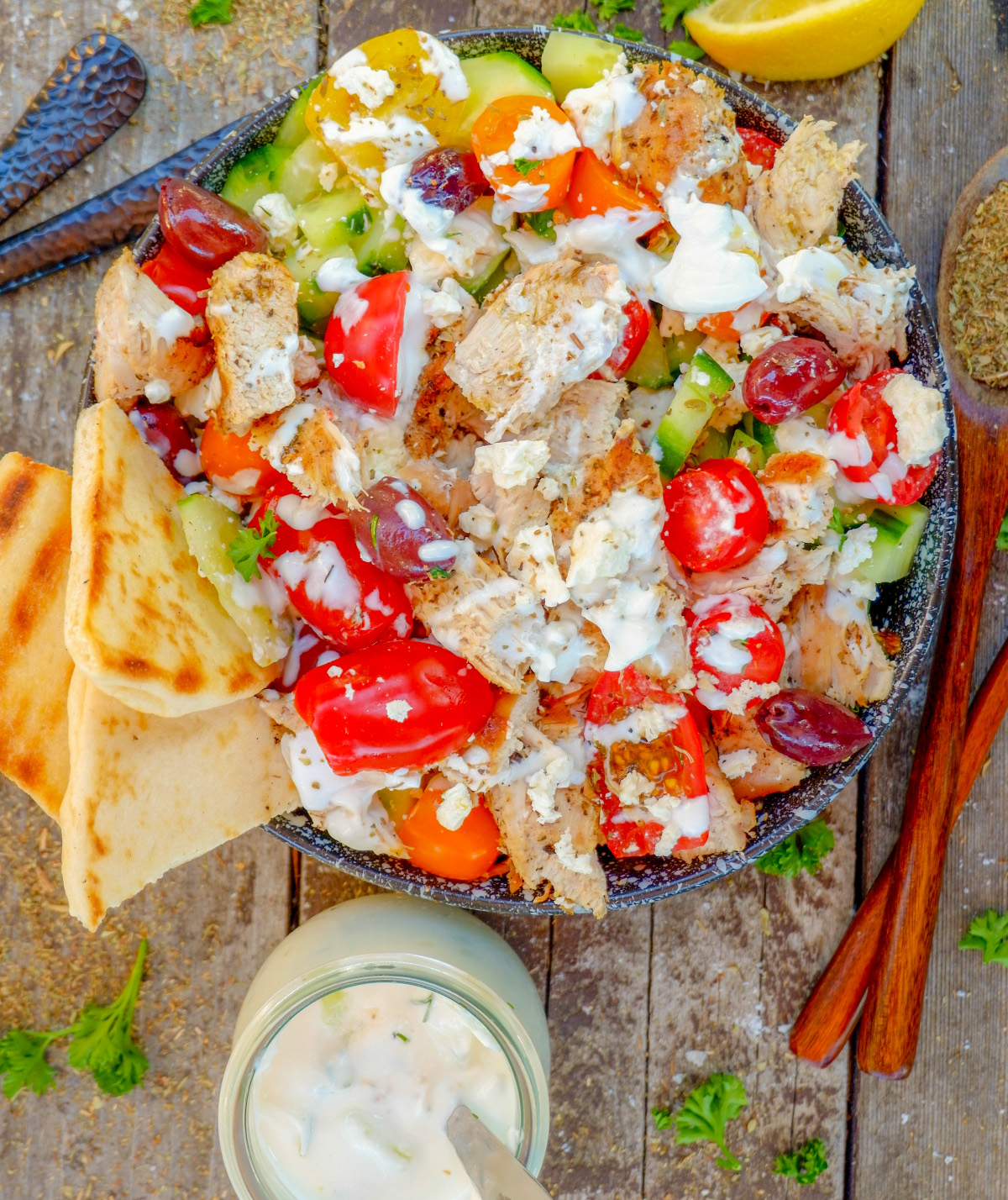 Greek chicken salad 