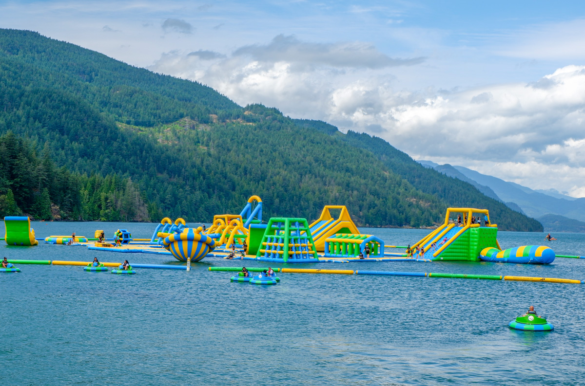 harrison lake floating water park