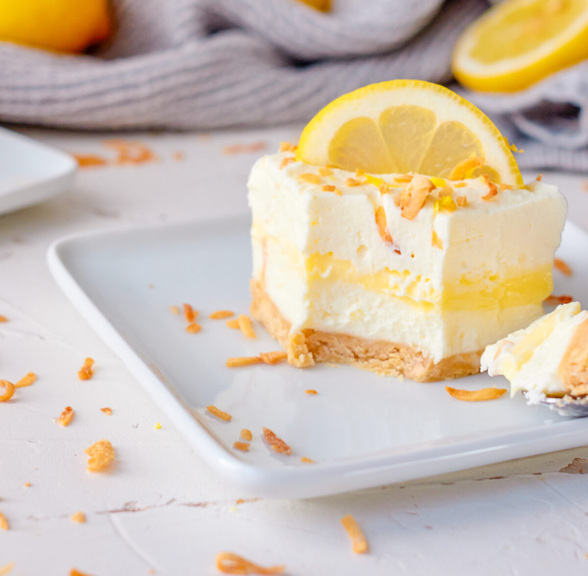 lemon icebox cake with a bite 