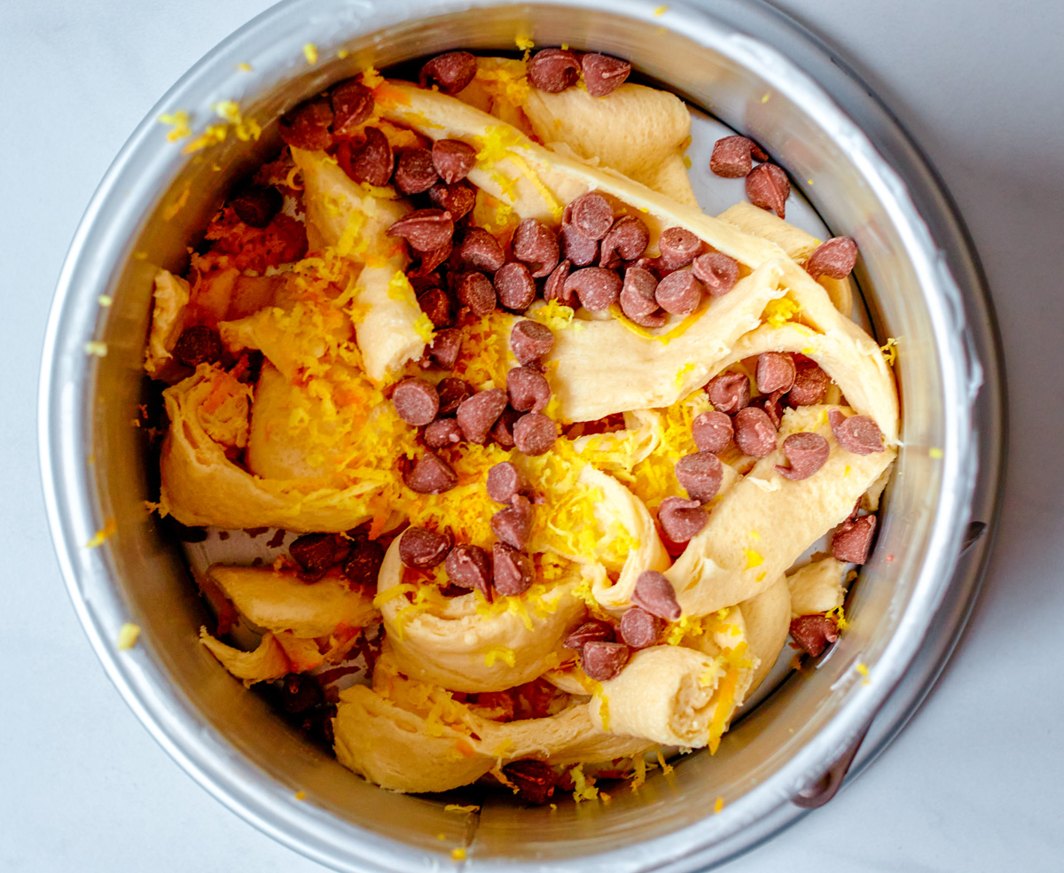 orange chocolate pull apart bread