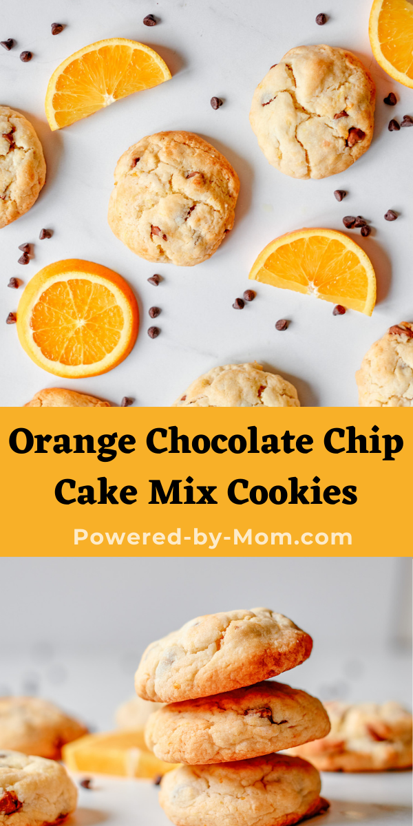 This Orange Chocolate Chip Cake Mix Cookie Recipe is a perfect easy dessert recipe that everyone will love! A fun spin on a classic!