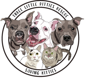 three little pitties saving kitties logo