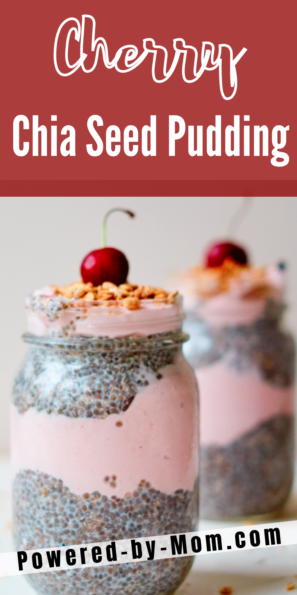 Need more protein and/or Omega-3s in your nutrition? Enjoy this delicious and healthy Cherry Chia Seed Pudding with Yogurt!