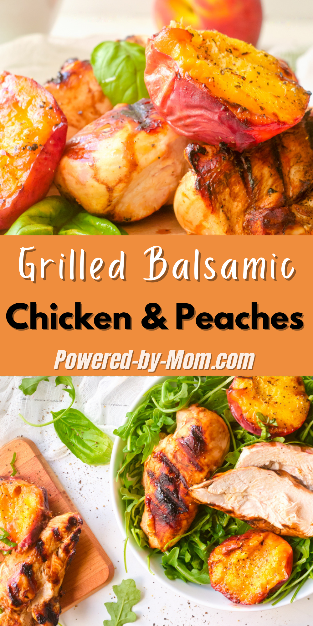No oven needed. Make this grilled balsamic chicken and peaches on the BBQ and enjoy the leftovers cold on a salad or all by itself. 