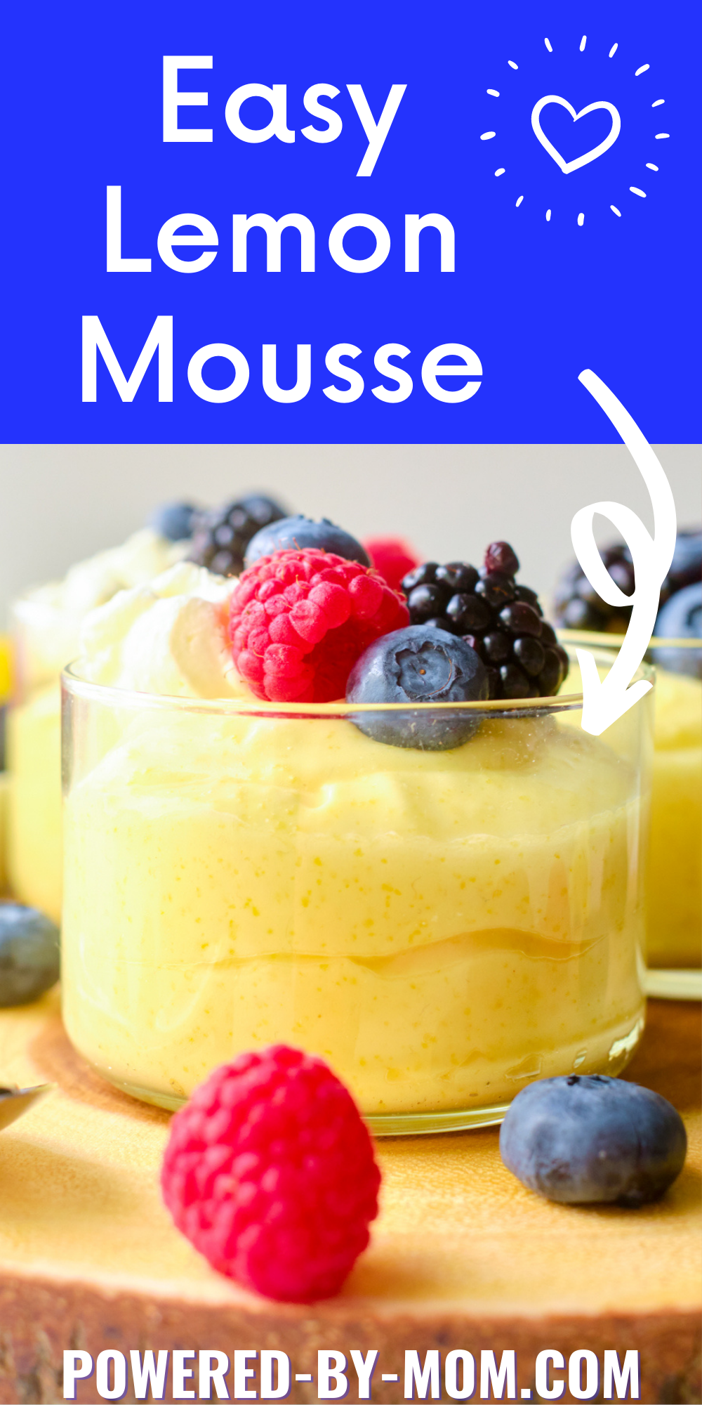 This Lemon Mousse is made with only three ingredients and can be whipped up in just a few minutes. You'll want to let it set in the fridge for a few hours but it's totally worth the wait. It's a tangy meets sweet and refreshing no-bake summer dessert that will impress your guests and is beyond delicious, yet SO easy to make. Top with fresh berries and it's a dreamy dessert that is bound to impress.