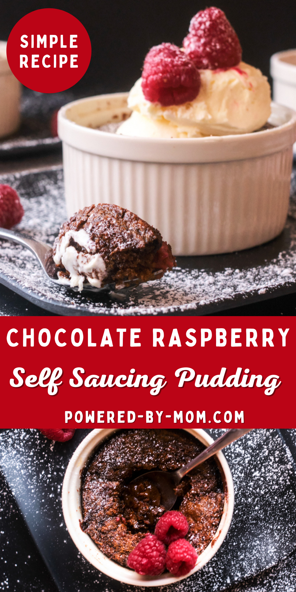 This Chocolate Self Saucing Pudding Cake is a classic dessert that magically creates a scrumptious, moist chocolate cake with a decadent chocolate sauce. It's simple and fairly quick to make that you could have any day of the week and it's always a crowd pleaser.  
