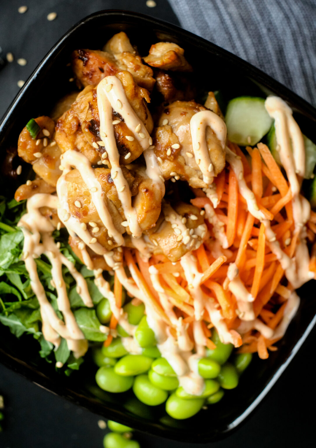 Chicken Poke Bowl Recipe - Powered By Mom