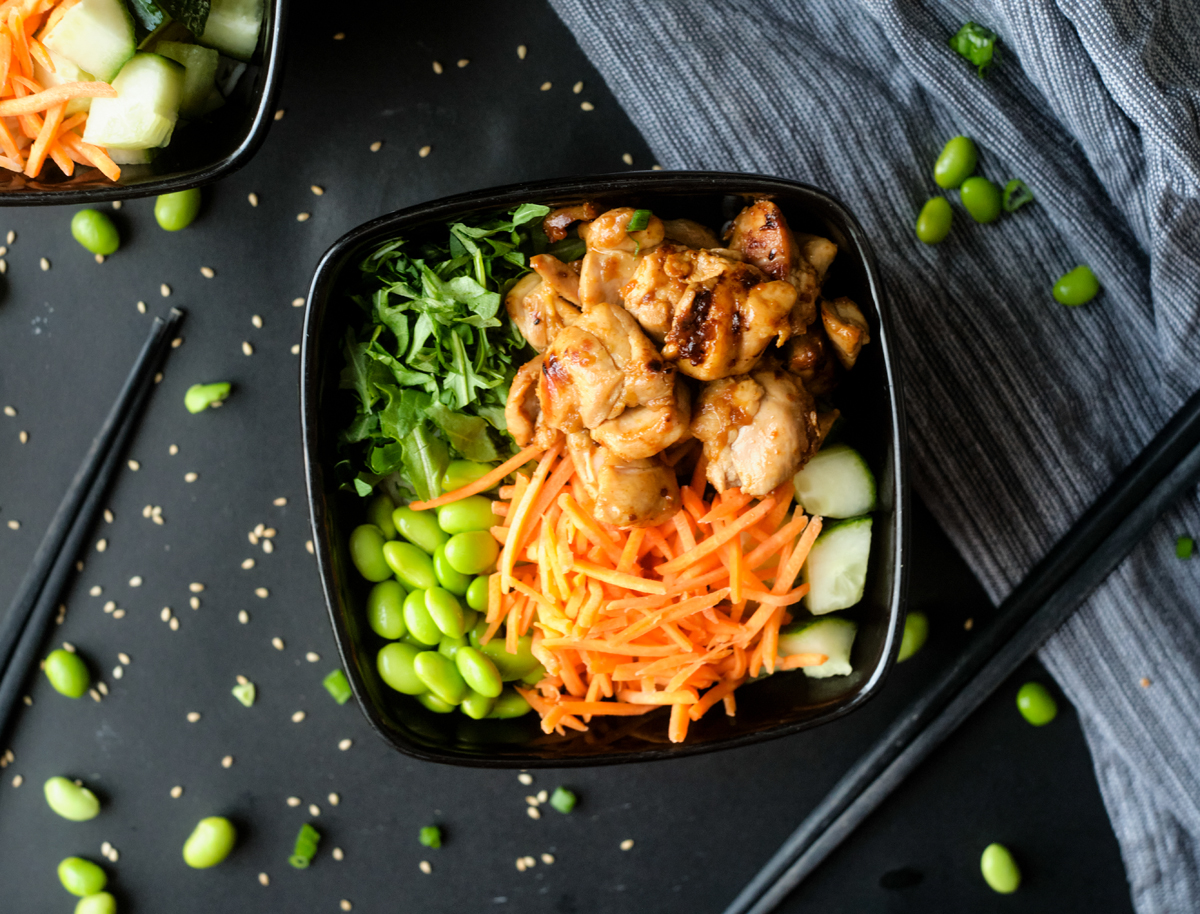 poke bowl with chicken