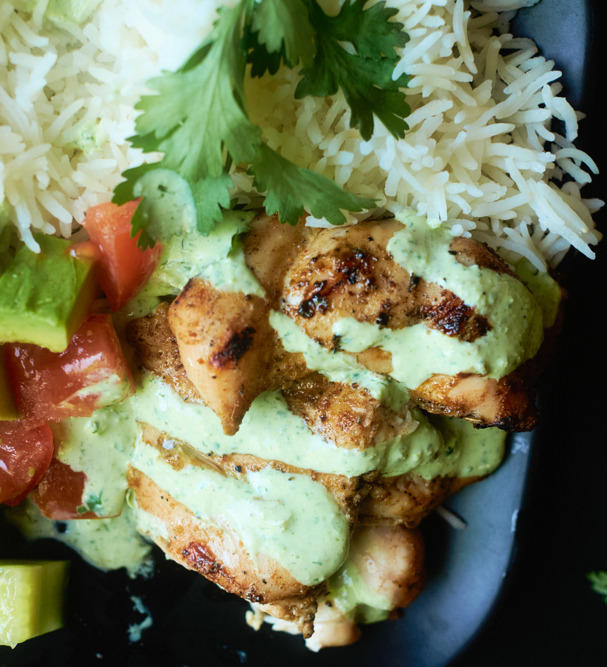 Peruvian Chicken with Green Sauce