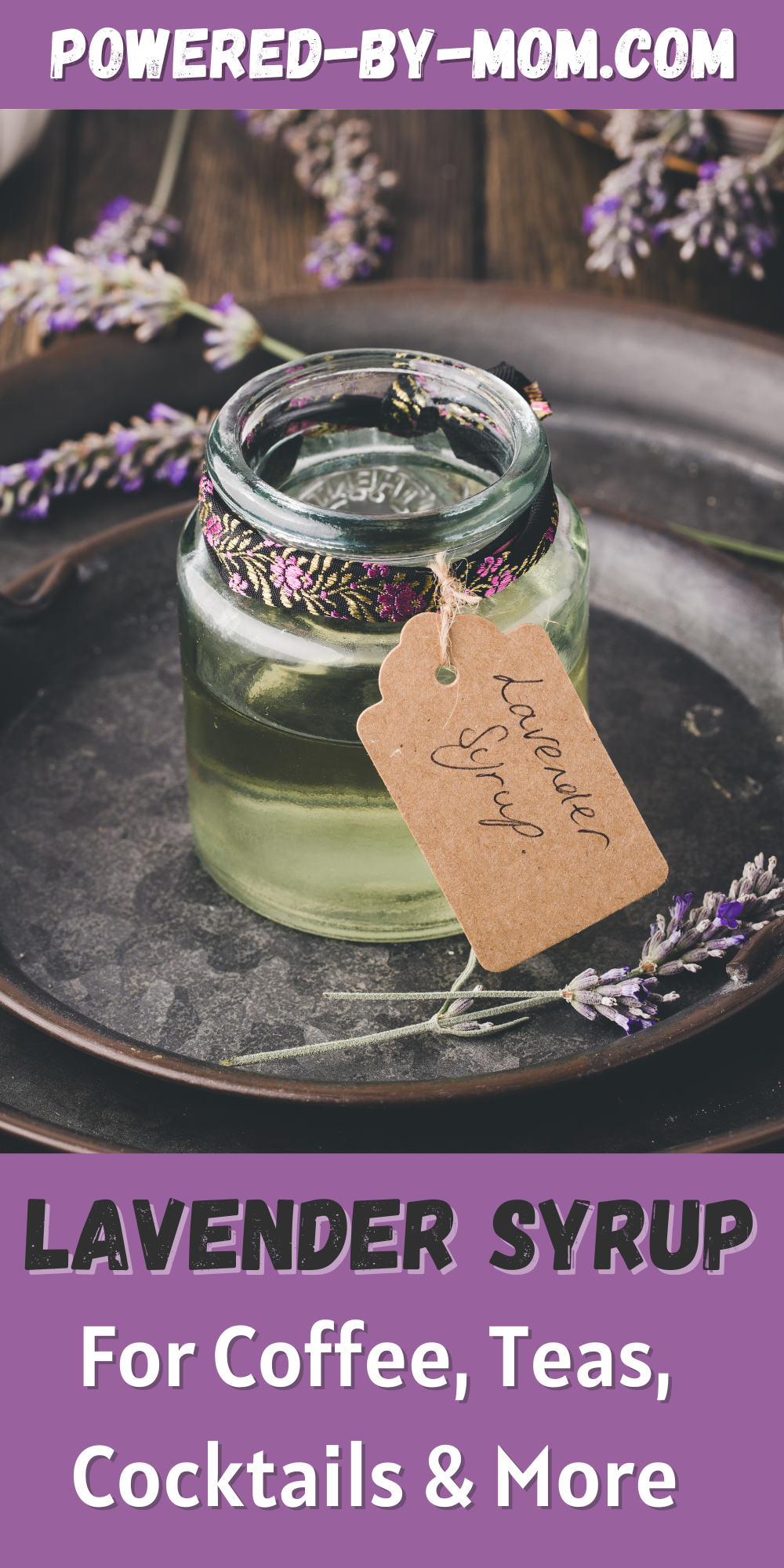This simple homemade lavender syrup recipe is an easy way to add a floral flavour to a variety of beverages & make them a little sweeter. 