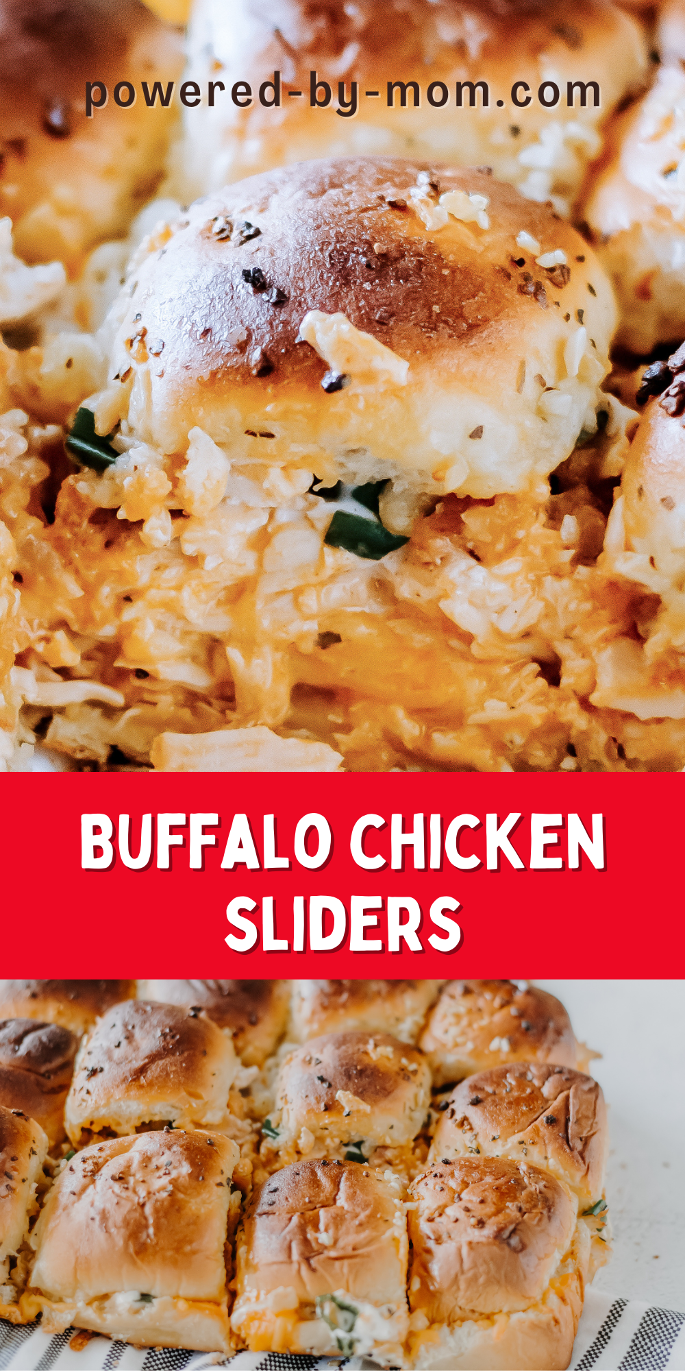 This Buffalo Chicken Sliders Recipe with the tangy and spicy buffalo chicken, melted cheese and creamy ranch dressing make it perfect for any gathering whether it's for dinner, a get-together or even as a snack. It's also a lot less messy to eat then your favourite buffalo wings.