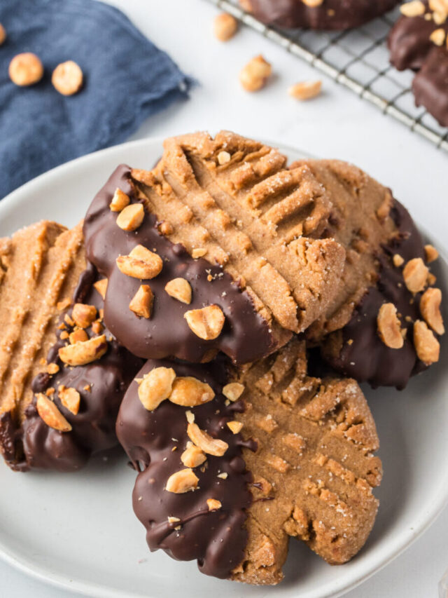 Chocolate Dipped Peanut Butter Cookies Recipe Story